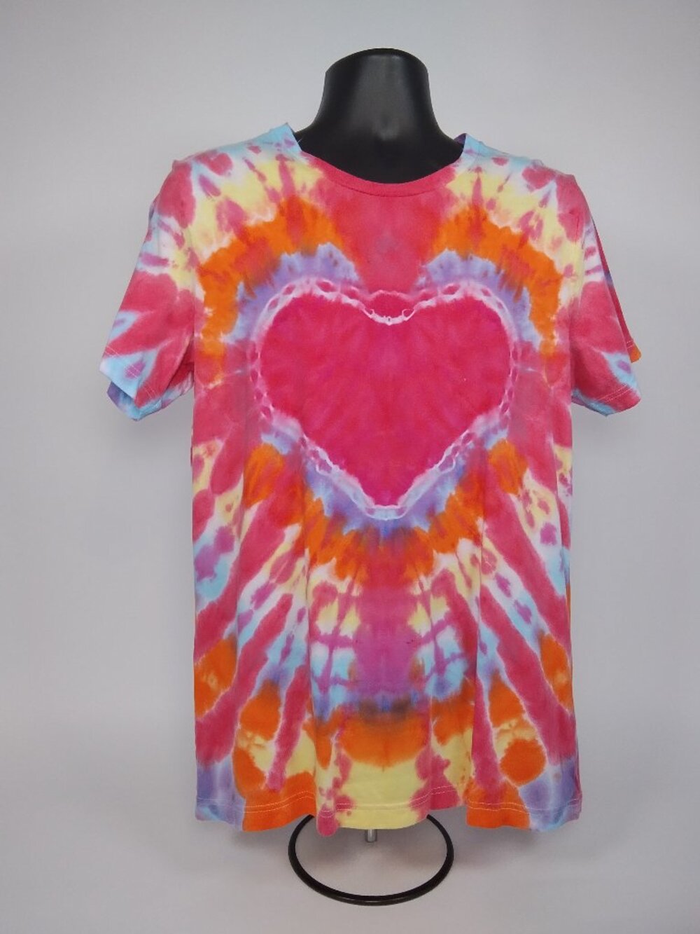 Large Unisex Bella-Canvas 3001C “Heart” Liquid Dyed T-Shirt